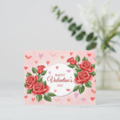 Valentinstag Postkarte (Stehend Vorderseite)
