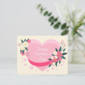 Valentinstag Postkarte (Stehend Vorderseite)