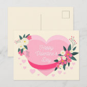 Valentinstag Postkarte (Vorne/Hinten)