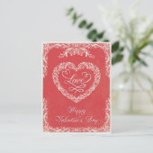 Valentinstag Postkarte (Stehend Vorderseite)