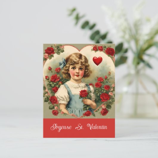 Valentinstag Postkarte (Stehend Vorderseite)