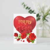 Valentinstag Postkarte (Stehend Vorderseite)