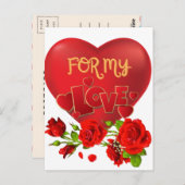 Valentinstag Postkarte (Vorne/Hinten)