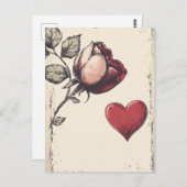 Valentinstag Postkarte (Vorne/Hinten)