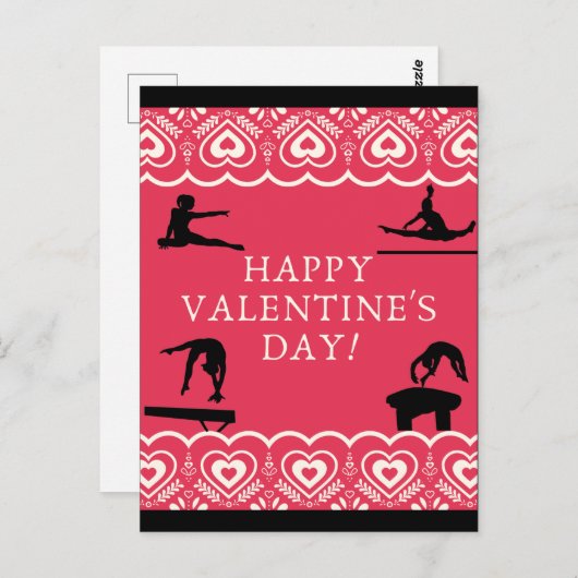 Valentinstag Postkarte (Vorne/Hinten)