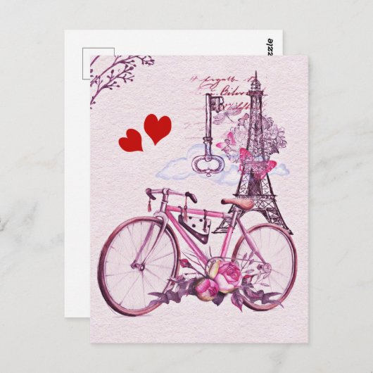 Valentinstag Postkarte (Vorne/Hinten)