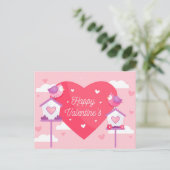 Valentinstag Postkarte (Stehend Vorderseite)