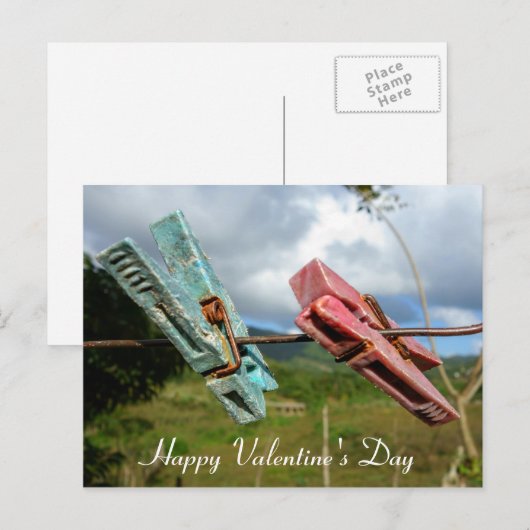 Valentinstag Postkarte (Vorne/Hinten)