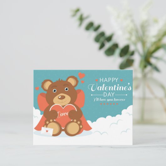 Valentinstag Postkarte (Stehend Vorderseite)