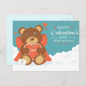 Valentinstag Postkarte (Vorne/Hinten)