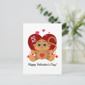 Valentinstag Postkarte (Stehend Vorderseite)