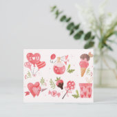 Valentinstag Postkarte (Stehend Vorderseite)