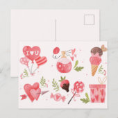 Valentinstag Postkarte (Vorne/Hinten)