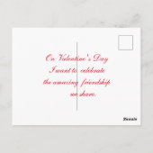 Valentinstag Postkarte (Rückseite)