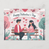 Valentinstag Postkarte (Vorderseite)