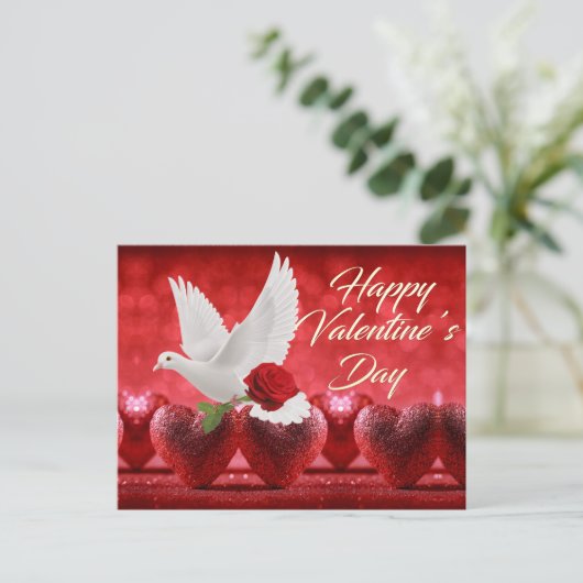 Valentinstag Postkarte (Stehend Vorderseite)