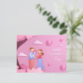 Valentinstag Postkarte (Stehend Vorderseite)