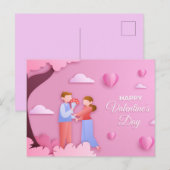 Valentinstag Postkarte (Vorne/Hinten)