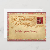 Valentinstag Postkarte (Vorne/Hinten)