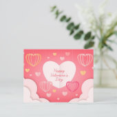 Valentinstag Postkarte (Stehend Vorderseite)