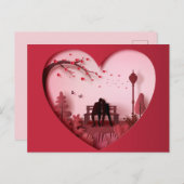 Valentinstag Postkarte (Vorne/Hinten)