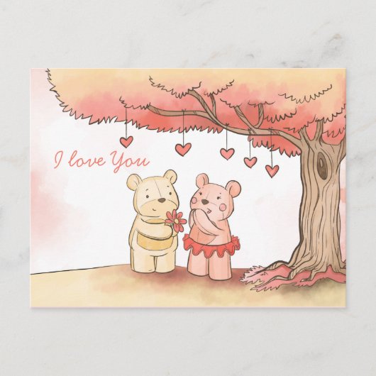 Valentinstag Postkarte (Vorderseite)