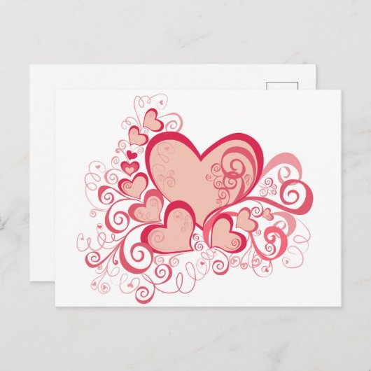 Valentinstag Postkarte (Vorne/Hinten)