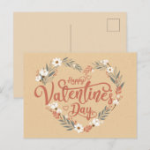 Valentinstag Postkarte (Vorne/Hinten)
