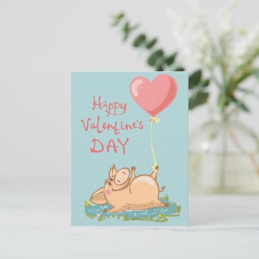 Valentinstag Postkarte (Stehend Vorderseite)