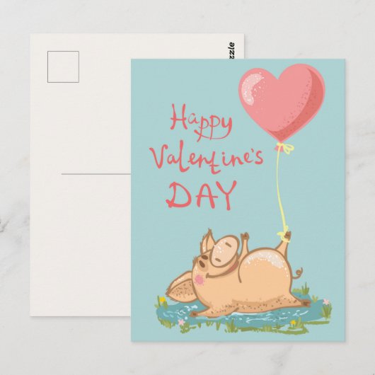 Valentinstag Postkarte (Vorne/Hinten)