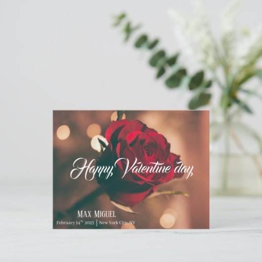 Valentinstag Postkarte (Stehend Vorderseite)