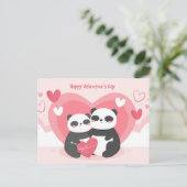 Valentinstag Postkarte (Stehend Vorderseite)