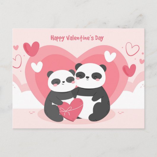 Valentinstag Postkarte (Vorderseite)