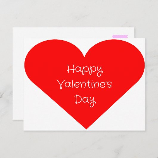 Valentinstag Postkarte (Vorne/Hinten)