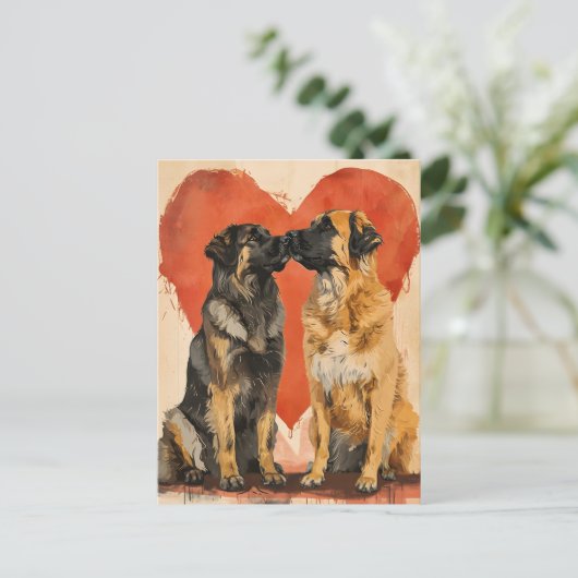 Valentinstag Postkarte (Stehend Vorderseite)