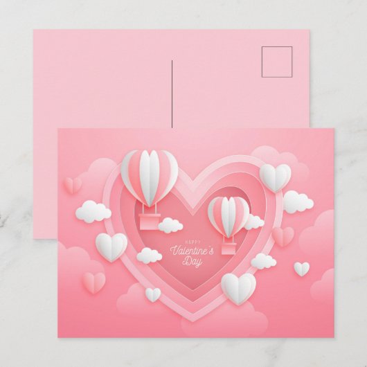 Valentinstag Postkarte (Vorne/Hinten)