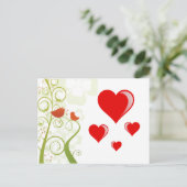 Valentinstag Postkarte (Stehend Vorderseite)