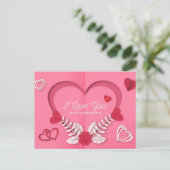 Valentinstag Postkarte (Stehend Vorderseite)