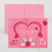 Valentinstag Postkarte (Vorne/Hinten)