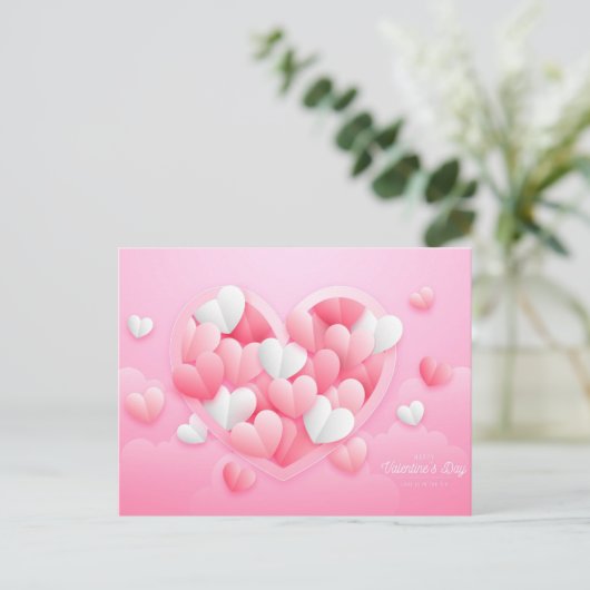 Valentinstag Postkarte (Stehend Vorderseite)