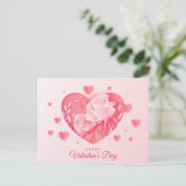 Valentinstag Postkarte (Stehend Vorderseite)