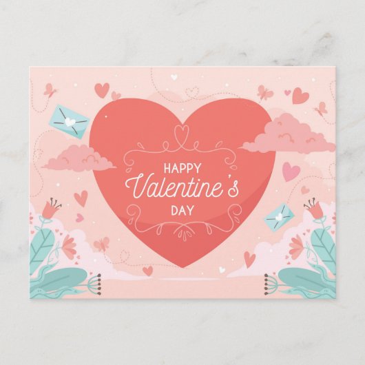 Valentinstag Postkarte (Vorderseite)