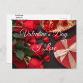 Valentinstag Postkarte (Vorne/Hinten)