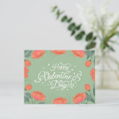 Valentinstag Postkarte (Stehend Vorderseite)