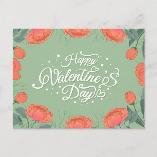 Valentinstag Postkarte (Vorderseite)