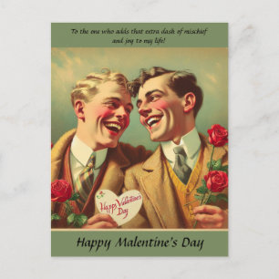 Valentinstag-Postkarte 'Malentine's Day' Feiertagspostkarte