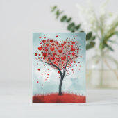 Valentinstag Postkarte - Meine Liebe wächst (Stehend Vorderseite)