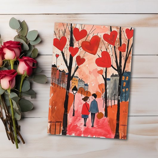 Valentinstag Postkarte - Rundgang Kunstgiesserei