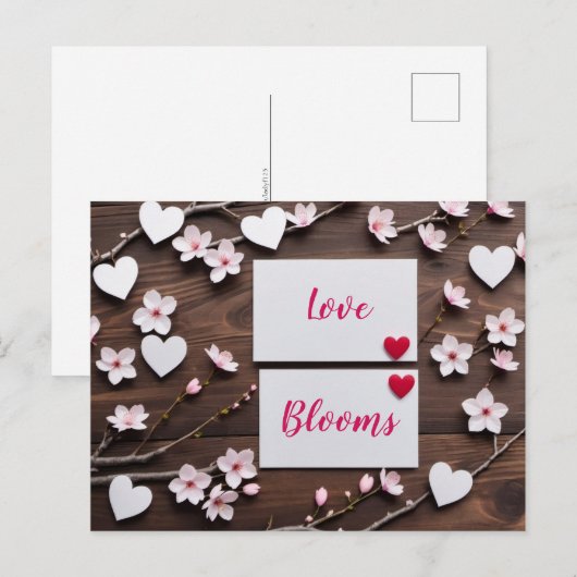 Valentinstag, Postüberquerung Postkarte (Vorne/Hinten)