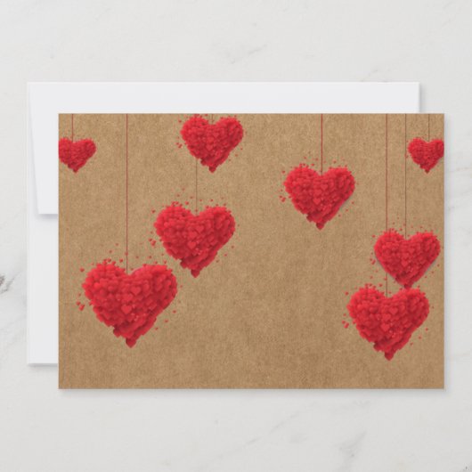 Valentinstag Probe Abendessen Einladung (Rückseite)